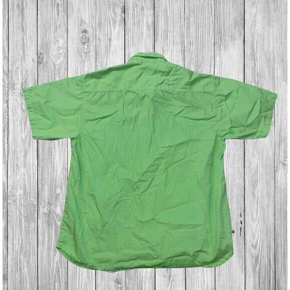 Panama Tropical Bold Retro Short Sleeve Button Up Shirt Men’s Size Small Green - Picture 5 of 6